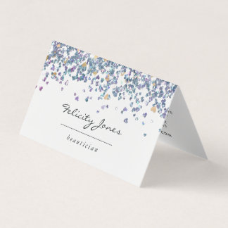 Imitats Holographic Heart Glitzer Visitenkarten