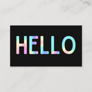 Imitats Holographic Hello Business Card Visitenkarte