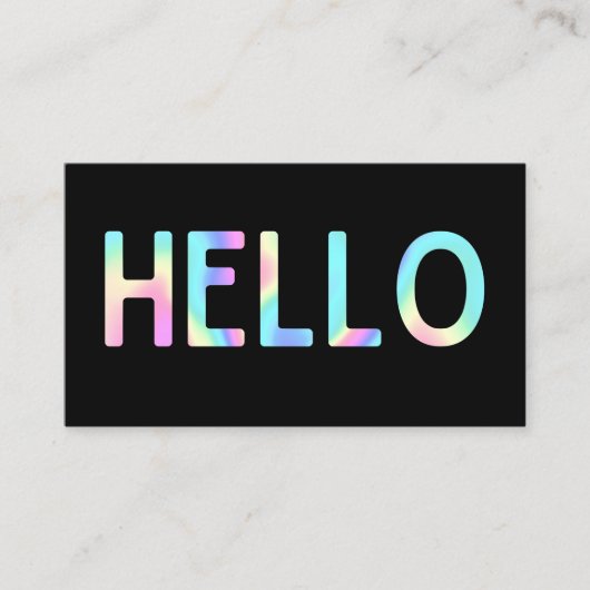 Imitats Holographic Hello Business Card Visitenkarte (Vorderseite)