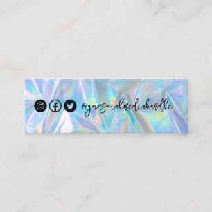 Imitats Holographic Social Media Business Card Mini Visitenkarte