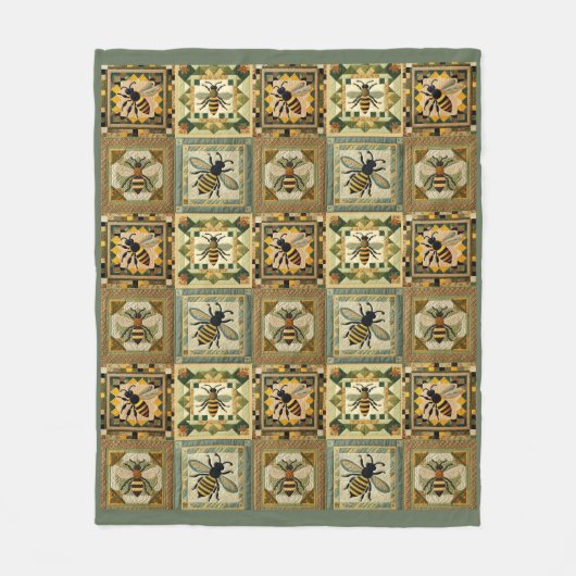 Imitats Honeybee Quilt Fleecedecke (Vorderseite)