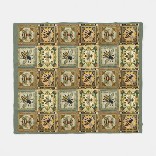 Imitats Honeybee Quilt Fleecedecke (Vorderseite (Horizontal))
