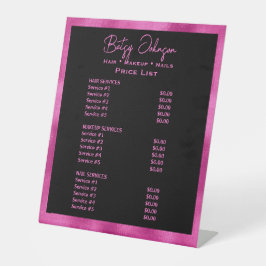 Imitats in Schwarz und Heiß Rosa Fossil Schönheits Sockelschild