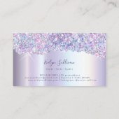 Imitats Iridescent Lavendel Glitzer Business Card Visitenkarte (Rückseite)