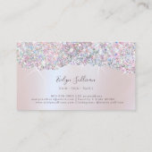 Imitats Iridescent Pink Glitzer Business Card Visitenkarte (Rückseite)