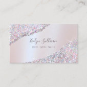 Imitats Iridescent Pink Glitzer Business Card Visitenkarte (Vorderseite)