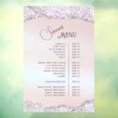 Imitats Iridescent Pink Glitzer Foil Services Menü Fensteraufkleber (Blatt 3)