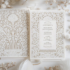 Imitats Ivory Lace Wedding Einladung