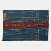 Imitats Jeans Jacket Kitetücher Individuelle Name Geschirrtuch (Horizontal)