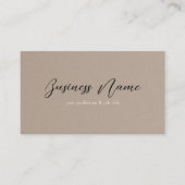 Imitats Kraft Minimalistischer QR Code Social Medi Visitenkarte (Vorderseite)