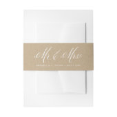 Imitats Kraft Paper Mr. & Mrs. Elegant Script Wedd Einladungsbanderole (Vorderseite Beispiel)