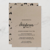 Imitats Kraft Simple Calligraphy Party Einladung (Vorne/Hinten)