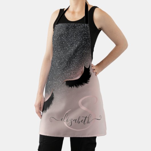 Imitats Lashes Schwarzer Glitzer Ombre Rose Gold Schürze (InSitu)