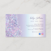 Imitats Lavendel Glitzer Folie Visitenkarte (Rückseite)