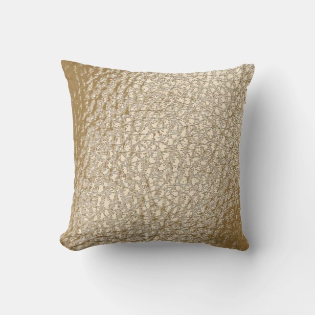 Imitats Leather Champagne Design Kissen (Vorderseite)