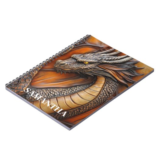 Imitats Leather Dragon Personalisiert Notizblock (Linke Seite)