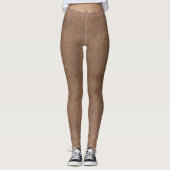 Imitats Leather Textured Carmel Leggings (Vorderseite)