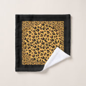 Imitats Leopard Print Exotic Badhandtuch Set (Waschlappen)