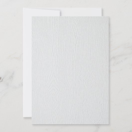 Imitats Letterpress Holz rustikal elegante Einladu Einladung (Rückseite)