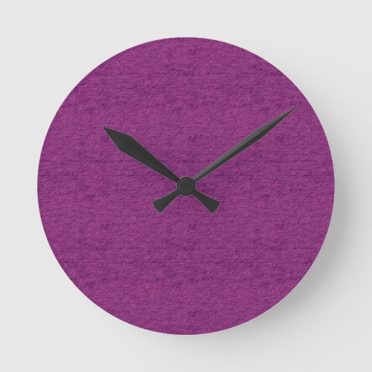 Imitats Magenta Denim Clock Runde Wanduhr (Vorderseite)