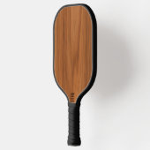 Imitats Mahogany Holztextur Custom Monogram Pickleball Schläger (Links)