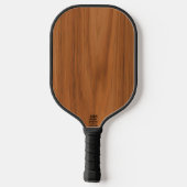 Imitats Mahogany Holztextur Custom Monogram Pickleball Schläger (Rückseite)