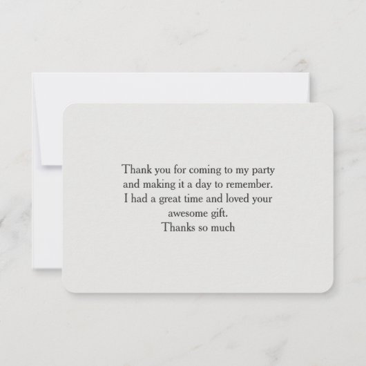 Imitats Marble Alabaster Vielen Dank Dankeskarte (Rückseite)