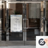 Imitats Menü "Glitzer Foil Services" Fensteraufkleber (Büro Tür)
