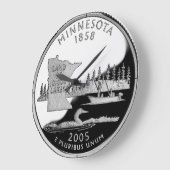 Imitats Minnesota Staat Quarter Reverse Side Große Wanduhr (Winkel)