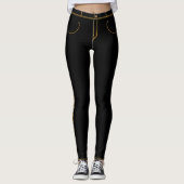 Imitats Navy Black Jeans Leggings (Vorderseite)