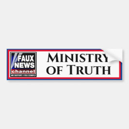 Imitats News "Ministry of Truth" Autoaufkleber