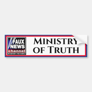 Imitats News "Ministry of Truth" Autoaufkleber