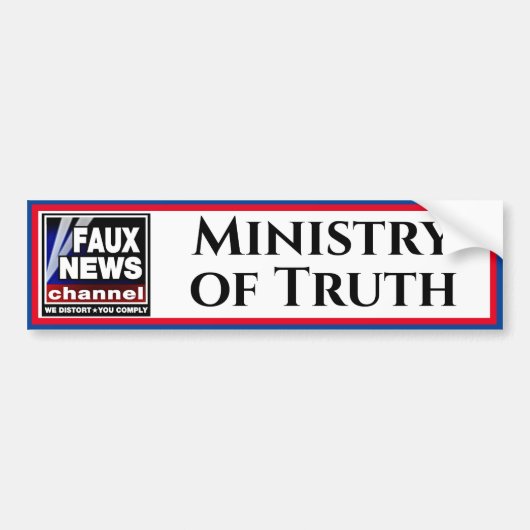 Imitats News "Ministry of Truth" Autoaufkleber (Vorne)