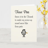 Imitats Pas, ein lustiges Gedicht der Entschuldigu Karte (Gelbe Blume)