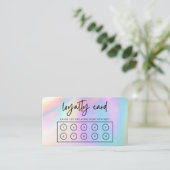 Imitats Pastel Holographic Custom Loyalty Card Visitenkarte (Stehend Vorderseite)