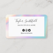 Imitats Pastel Holographic Custom Loyalty Card Visitenkarte (Rückseite)