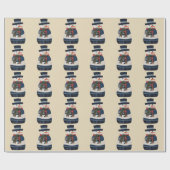 Imitats Patchwork Snowman Holiday Xmas Geschenkpapier (Flach)
