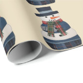 Imitats Patchwork Snowman Holiday Xmas Geschenkpapier (Rolleneckpunkt)