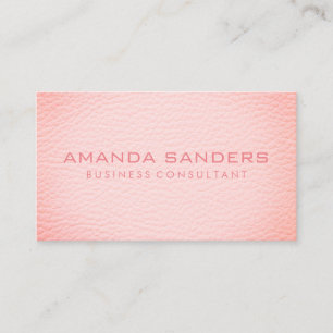 Imitats Pink Leather Business Card Visitenkarte