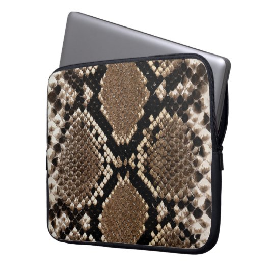 Imitats Python Snake Skin Lap Top Sleeve (Vorderseite Links)