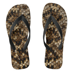 Imitats Rattlesnake Snakeskin Badesandalen
