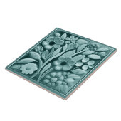 Imitats Relief Türkis Aquamarine Blume Fliese (Seite)