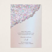 Imitats rosa Glitzer-Folie Halskette Display Karte (Rückseite)