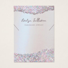Imitats rosa Glitzer-Folie Halskette Display Karte