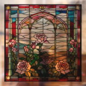 Imitats Rose Garden aus Glas Fensteraufkleber (Blatt 2)