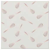Imitats Rose Gold & Elfenbeinküche Muster Whisk Stoff (Nahaufnahme)