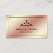 Imitats Rose Gold Foil Kleidung Hanger Fashion Sty Visitenkarte (Vorderseite)
