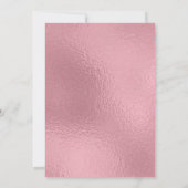 Imitats Rose Gold Foil Modern 21. Geburtstag Einladung (Rückseite)