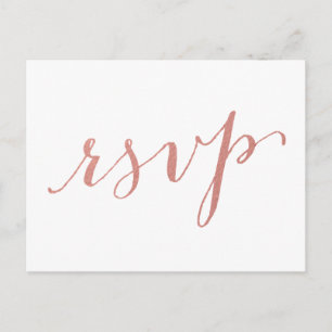 Imitats Rose Gold Fossil Glamour   Postkarte für H