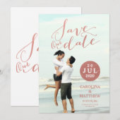 Imitats Rose Gold Fossil | Save the Date Foto (Vorne/Hinten)